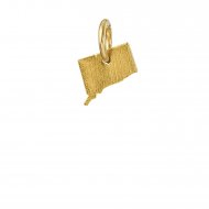 connecticut charm, gold dipped