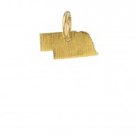 nebraska charm, gold dipped