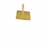 north dakota charm, gold dipped