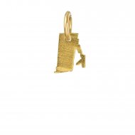rhode Island charm, gold dipped