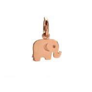 elephant charm, rose gold