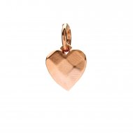 faceted heart charm, rose gold