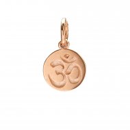 om charm, rose gold