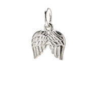 angel wings charm, sterling silver