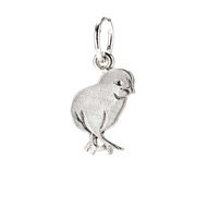 chick charm, sterling silver