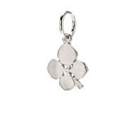 four leaf charm, sterling silver
