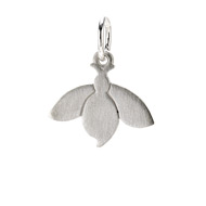 honeybee charm, sterling silver