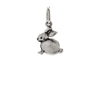 bunny charm, sterling silver