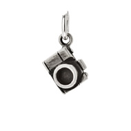 camera charm, sterling silver