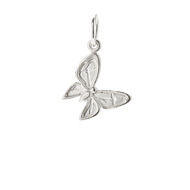 enchanted butterfly charm, sterling silver
