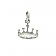 crown charm, sterling silver