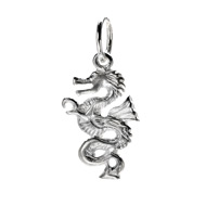 dragon charm, sterling silver