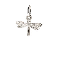 dragonfly charm, sterling silver