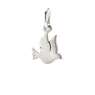 dove charm, sterling silver