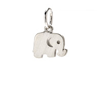 elephant charm, sterling silver