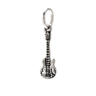 guitar charm, sterling silver