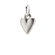 kind heart charm, sterling silver