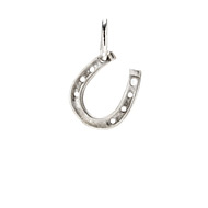 horseshoe charm, sterling silver