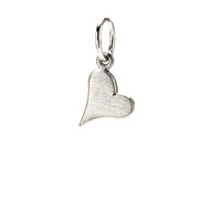 happy heart charm, sterling silver