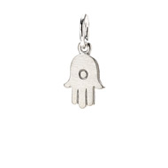 hamsa charm, sterling silver