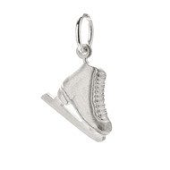 ice skate charm, sterling silver