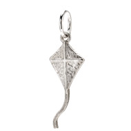kite charm, sterling silver