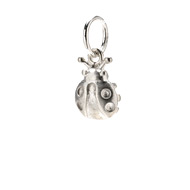 ladybug charm, sterling silver