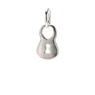 locked charm, sterling silver