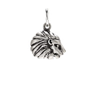 lion charm, sterling silver