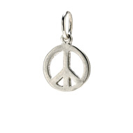 peace charm, sterling silver