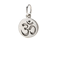 om charm, sterling silver