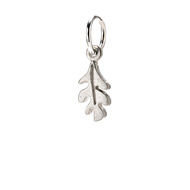 oak leaf charm, sterling silver
