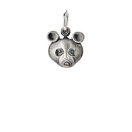 panda bear charm, sterling silver