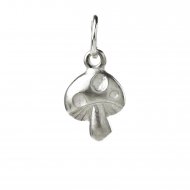 mushroom charm, sterling silver
