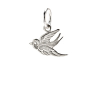 robin charm, sterling silver