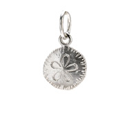 sand dollar charm, sterling silver
