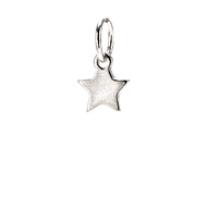 star charm, sterling silver