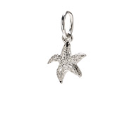 starfish charm, sterling silver