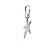 dancing star charm, sterling silver