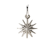 starburst charm, sterling silver