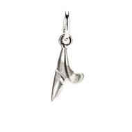 shark tooth charm, sterling silver