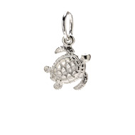 sea turtle charm, sterling silver