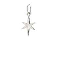 bright star charm, sterling silver