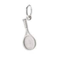 tennis racket charm, sterling silver