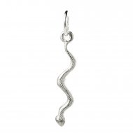 serpent charm, sterling silver