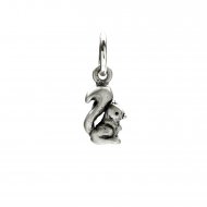 squirrel charm, sterling silver
