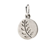 wheat charm, sterling silver
