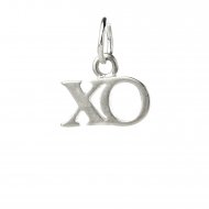 "xo" charm, sterling silver