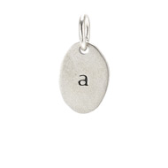 "A" charm, sterling silver