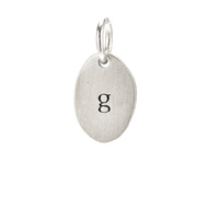 "G" charm, sterling silver